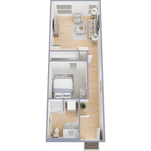 Open 1 Bed floor plan